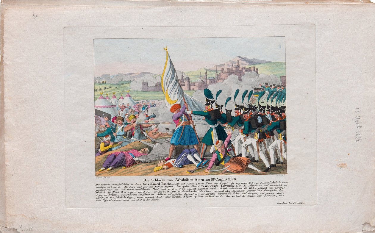Útok na pevnost Akhaltsikhe 27. srpna 1828, c. 1830 od August Friedrich Andreas Campe