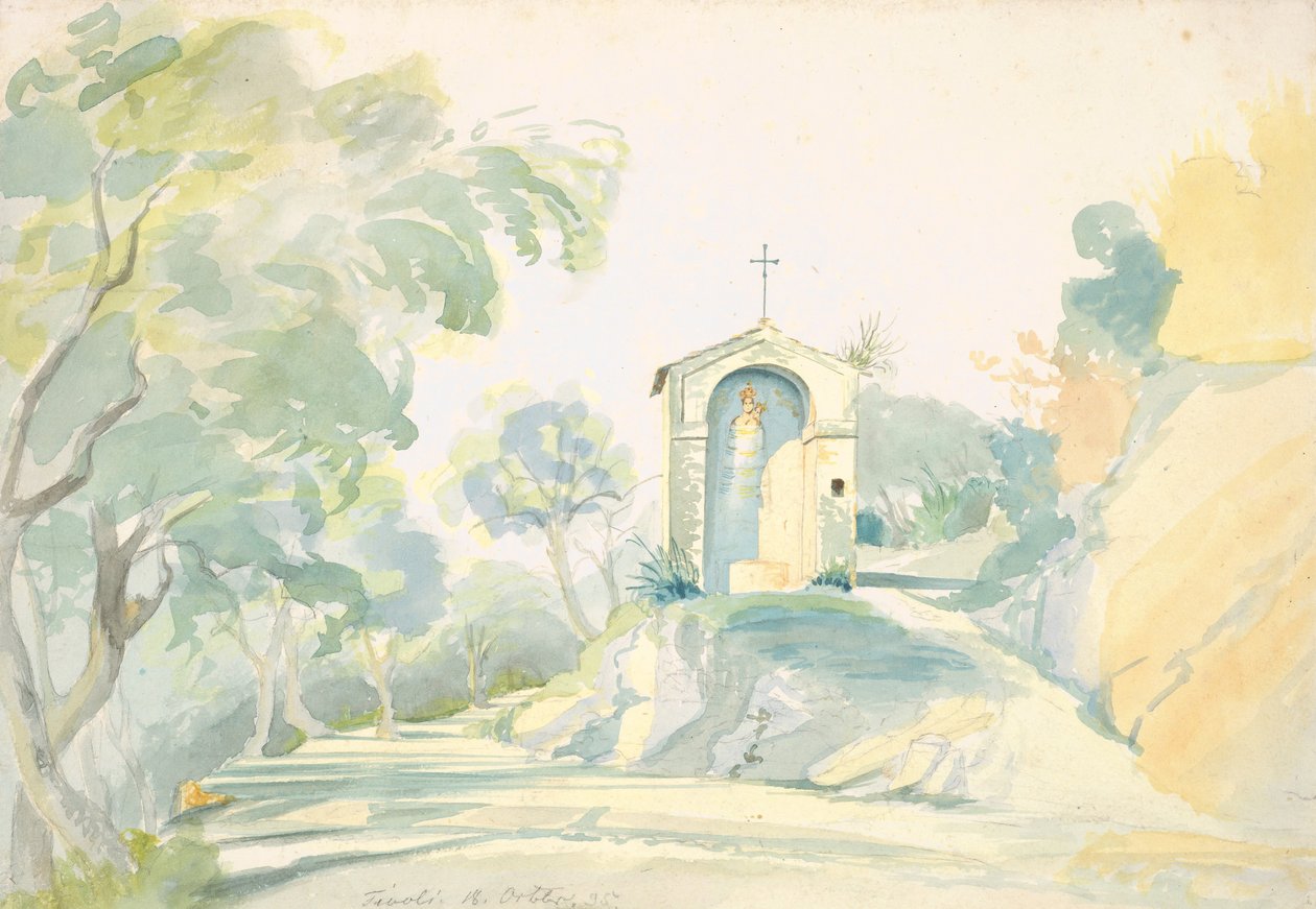 Silniční kaple poblíž Tivoli, 1835. od August Georg Friedrich Lucas