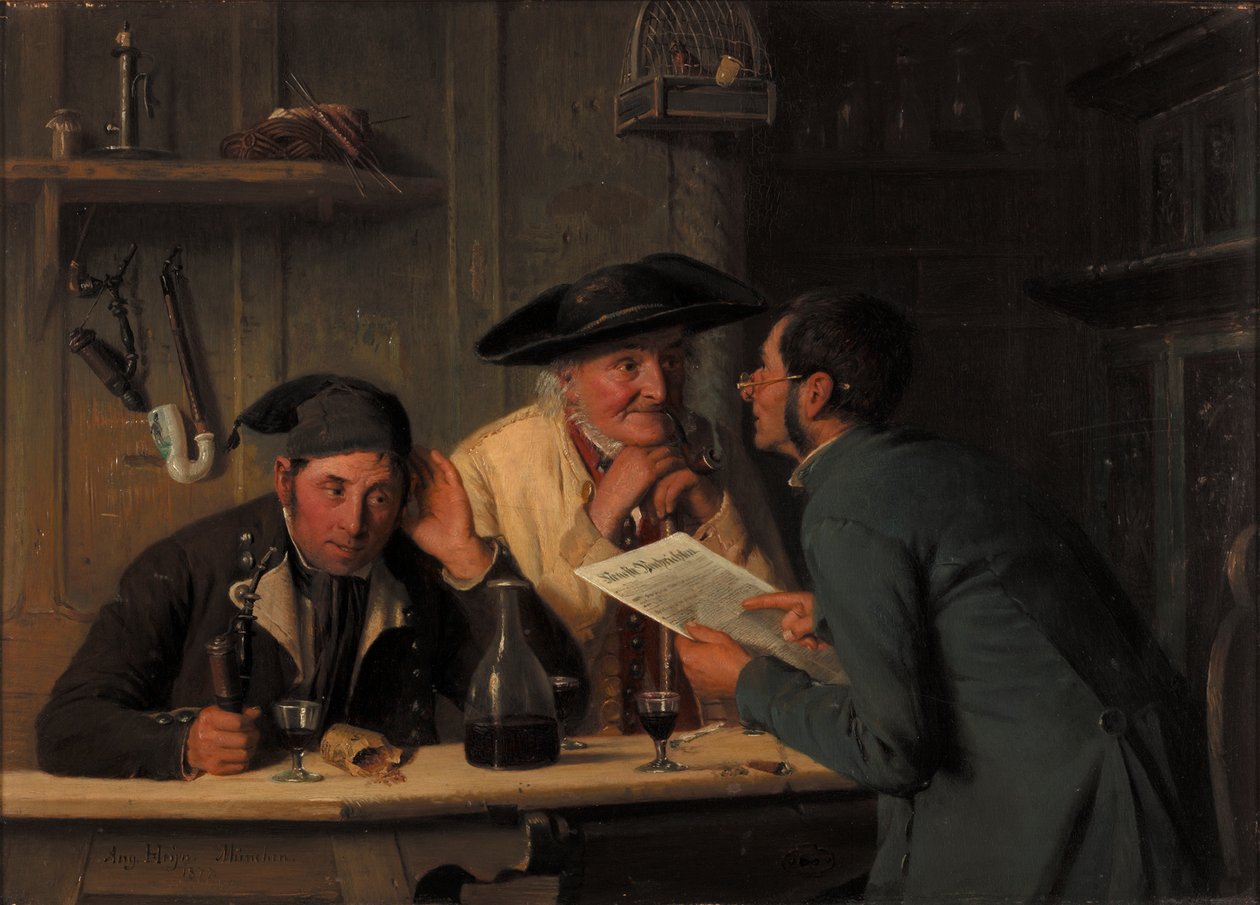 Vesničtí politici, 1877 od August Heyn
