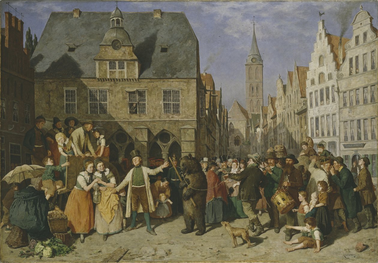 Tančící medvěd, 1865 od August Jernberg