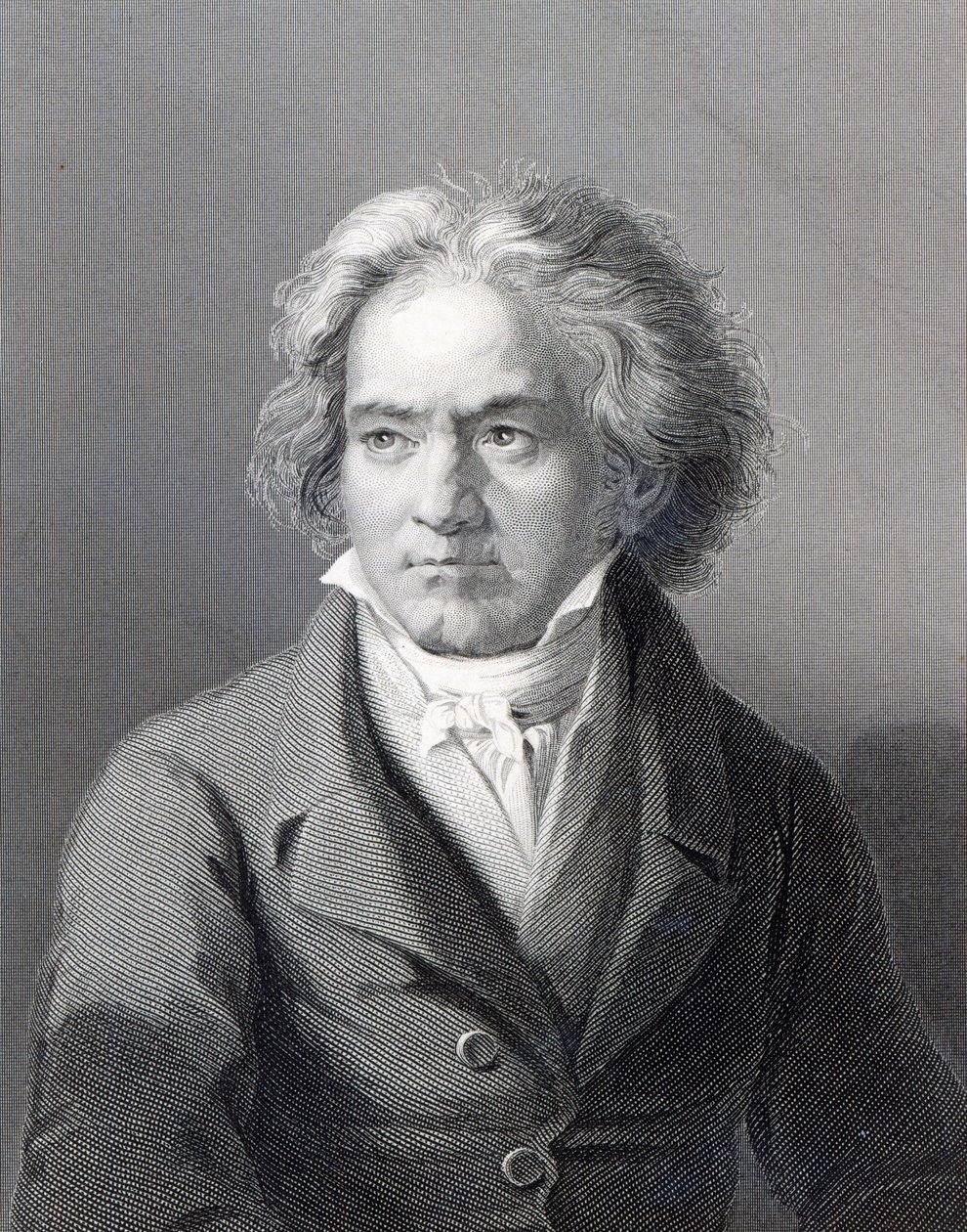 Ludwig van Beethoven, rytý William Holl mladší (rytina) od August Karl Friedrich von Kloeber