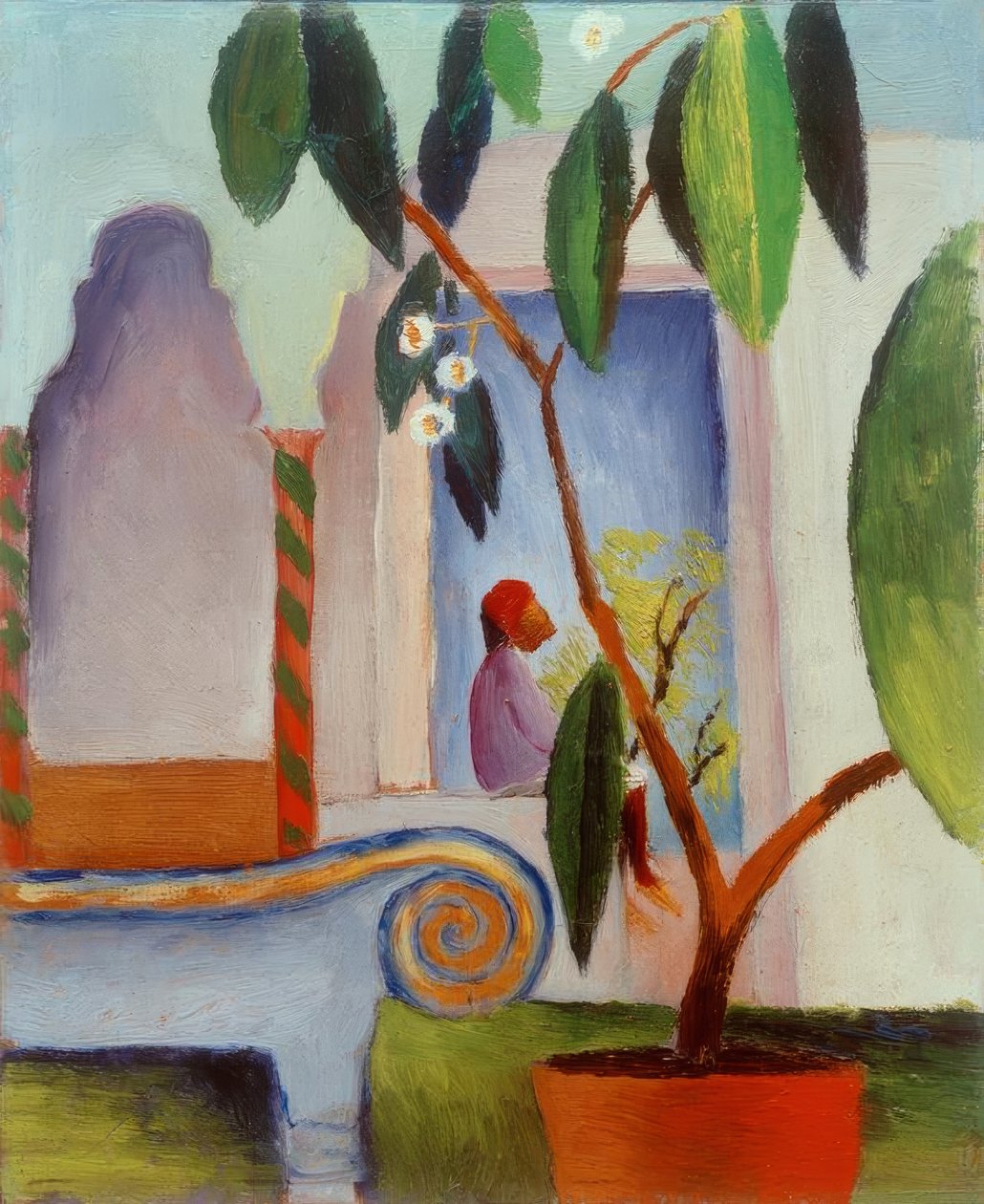 Arabská kavárna (malý Turek) od August Macke