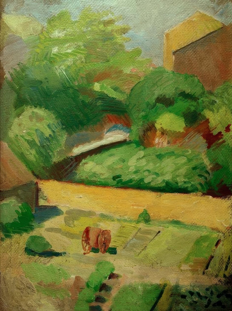 Pohled do sousední zahrady (Bonn) od August Macke