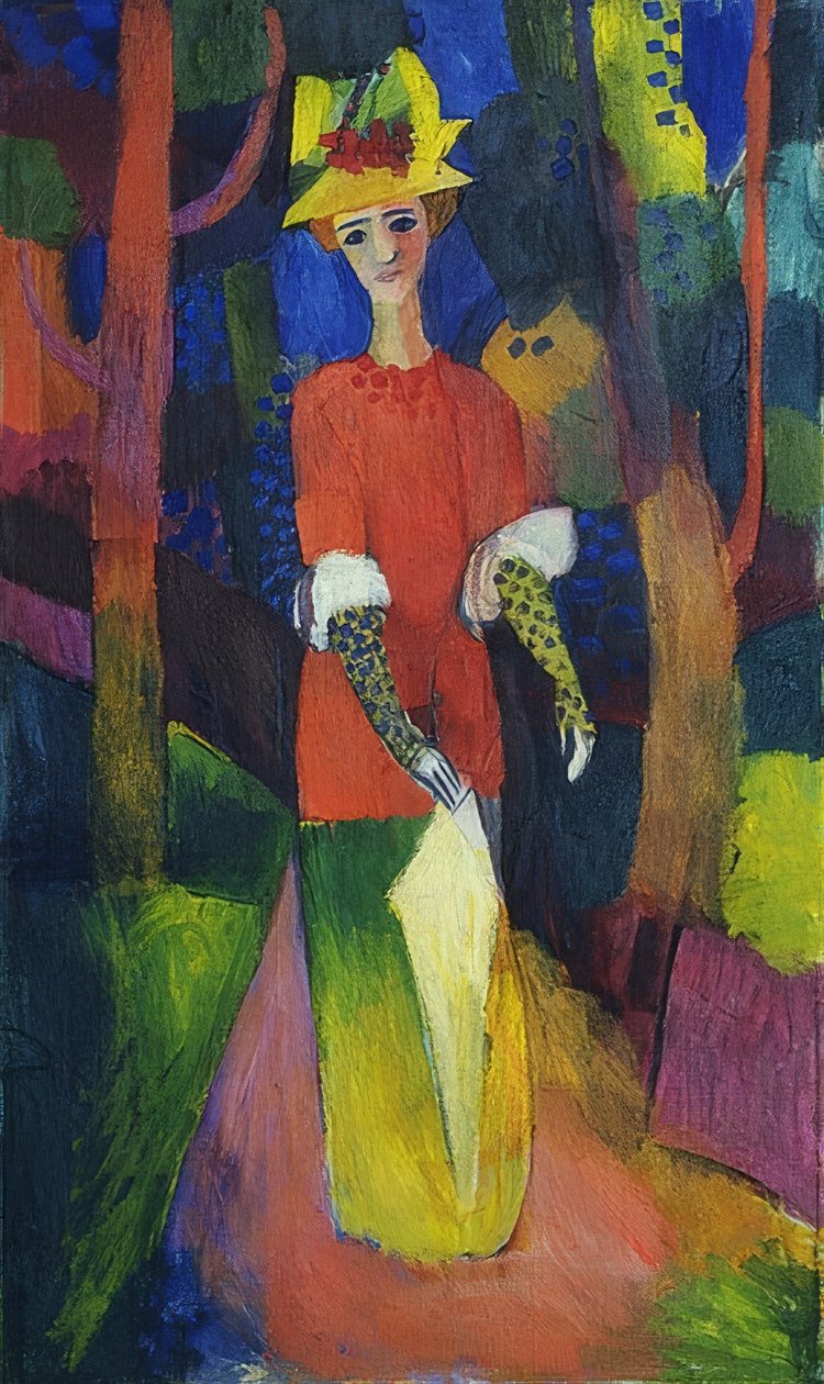 Dáma v parku. 1914 od August Macke