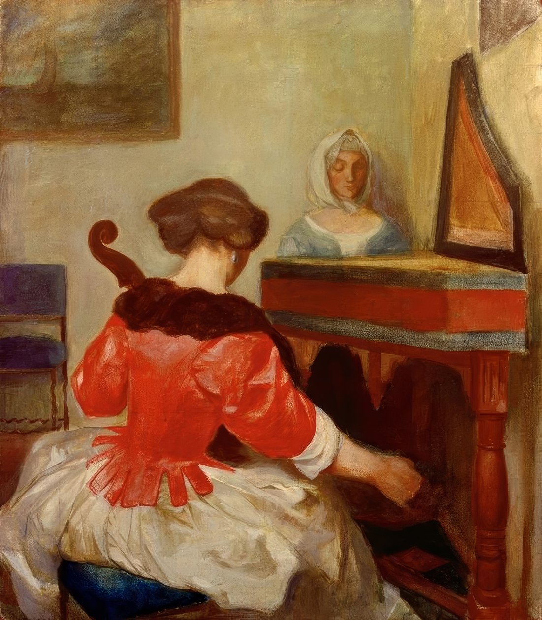 Koncert, kopie podle Gerarda ter Borcha od August Macke