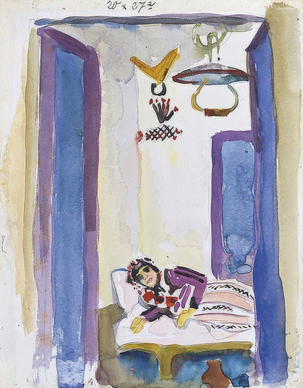 Žena na pohovce. 1914 od August Macke