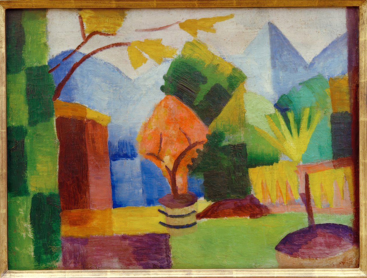 Zahrada u jezera Thun od August Macke