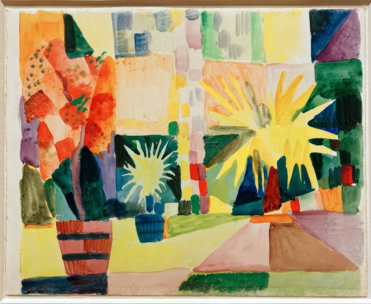 Zahrada u jezera Thun od August Macke