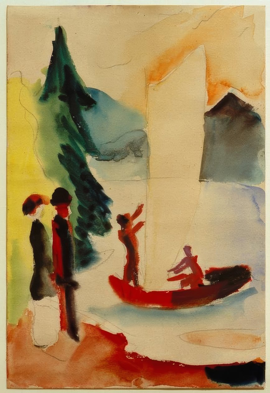Žlutá plachta od August Macke