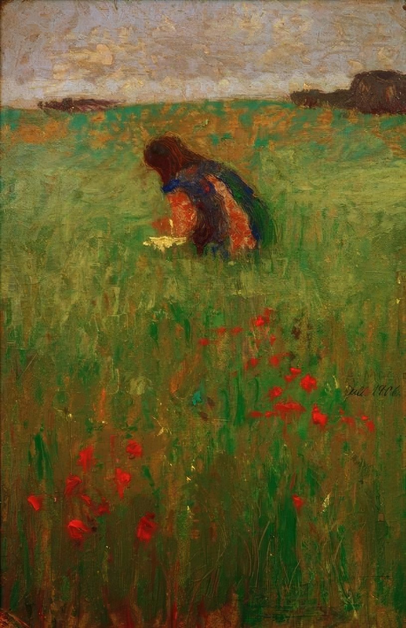 Dítě na louce od August Macke