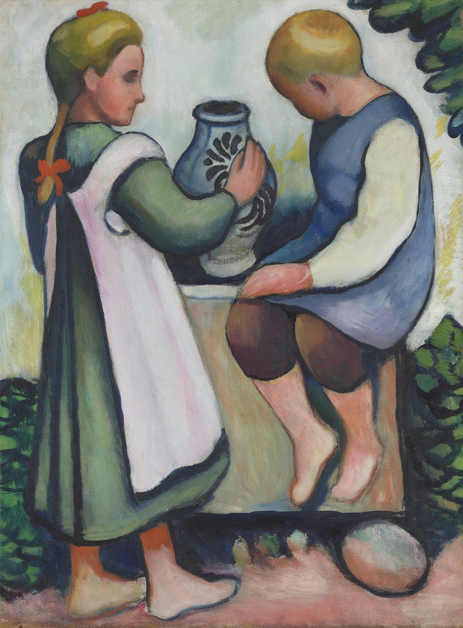 Děti u kašny II od August Macke