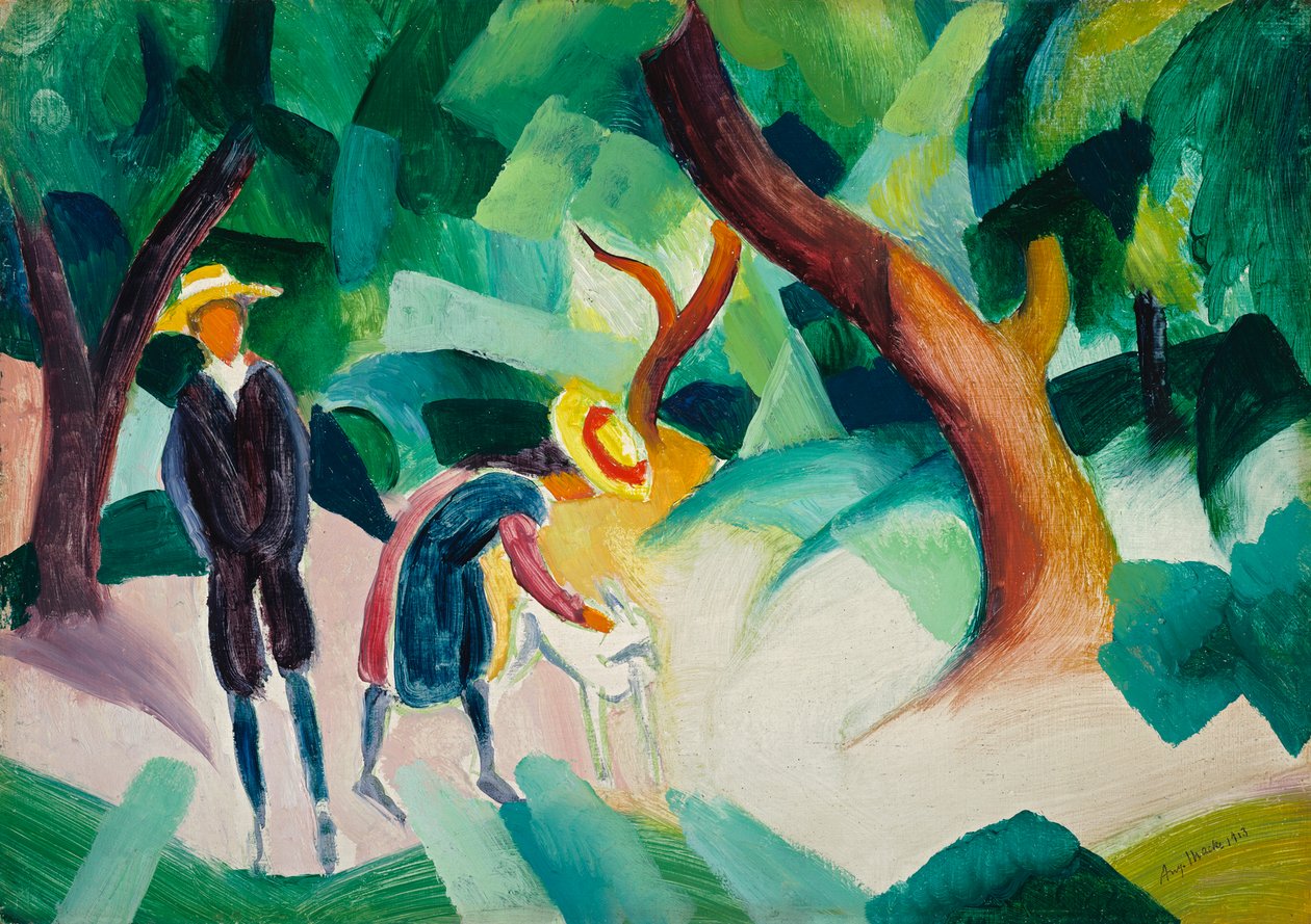 děti s kozou od August Macke