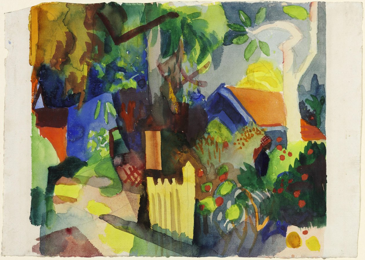 Krajina se světlým stromem od August Macke