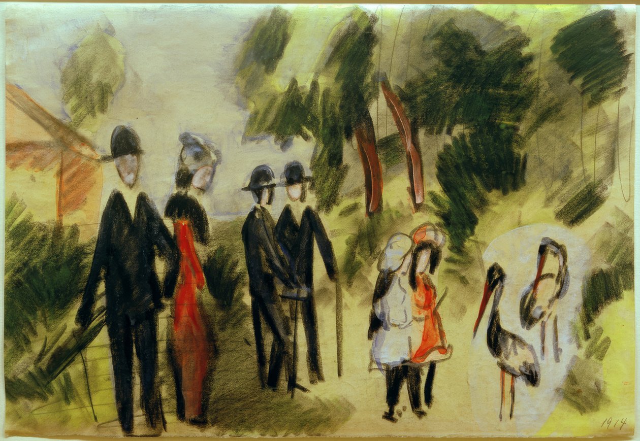 Lidé u volavek od August Macke