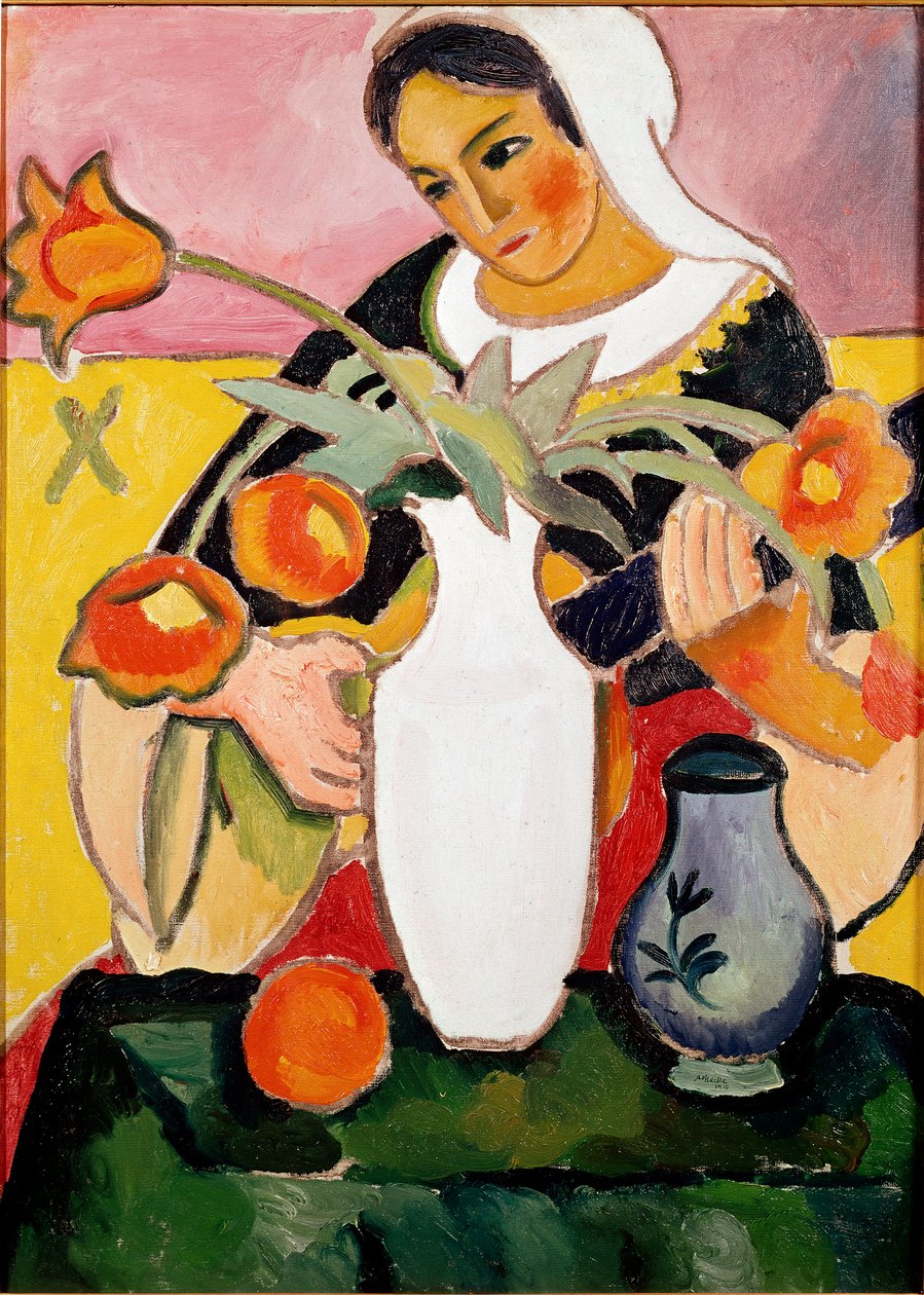 Loutnista Obraz Augusta Mackeho (1887-1914) 1910 Paříž, galerie moderního umění od August Macke