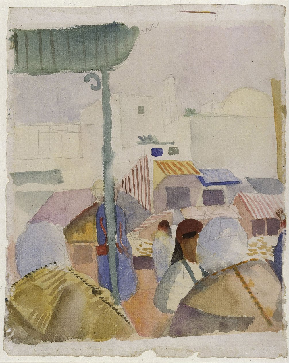 Trh v Tunisu II, 1914 od August Macke