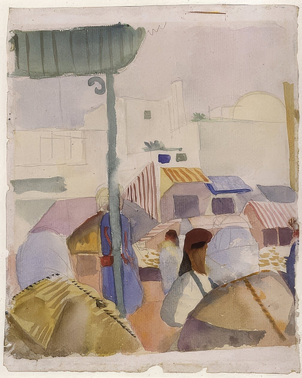 Trh v Tunisu (II). 1914 od August Macke