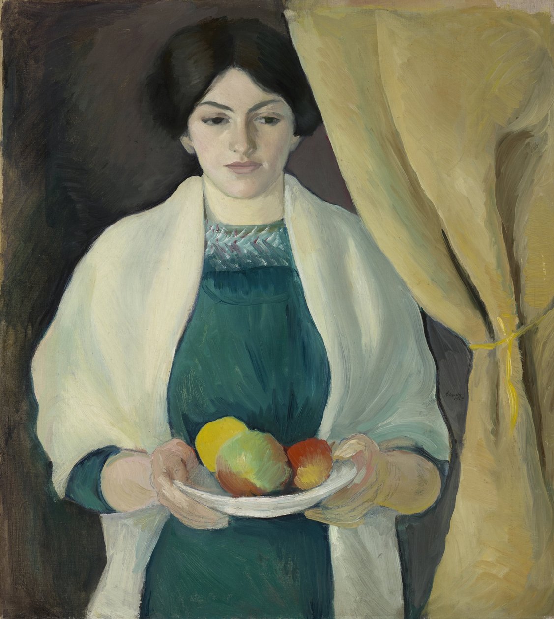Portrét s jablky od August Macke