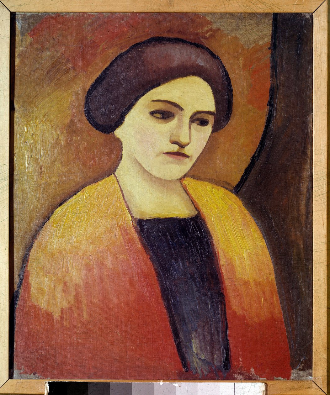 Portrét Madame Macke, manželky malíře Obraz od Augusta Mackeho (1887-1914) 1911 Paříž, Městské muzeum moderního umění od August Macke