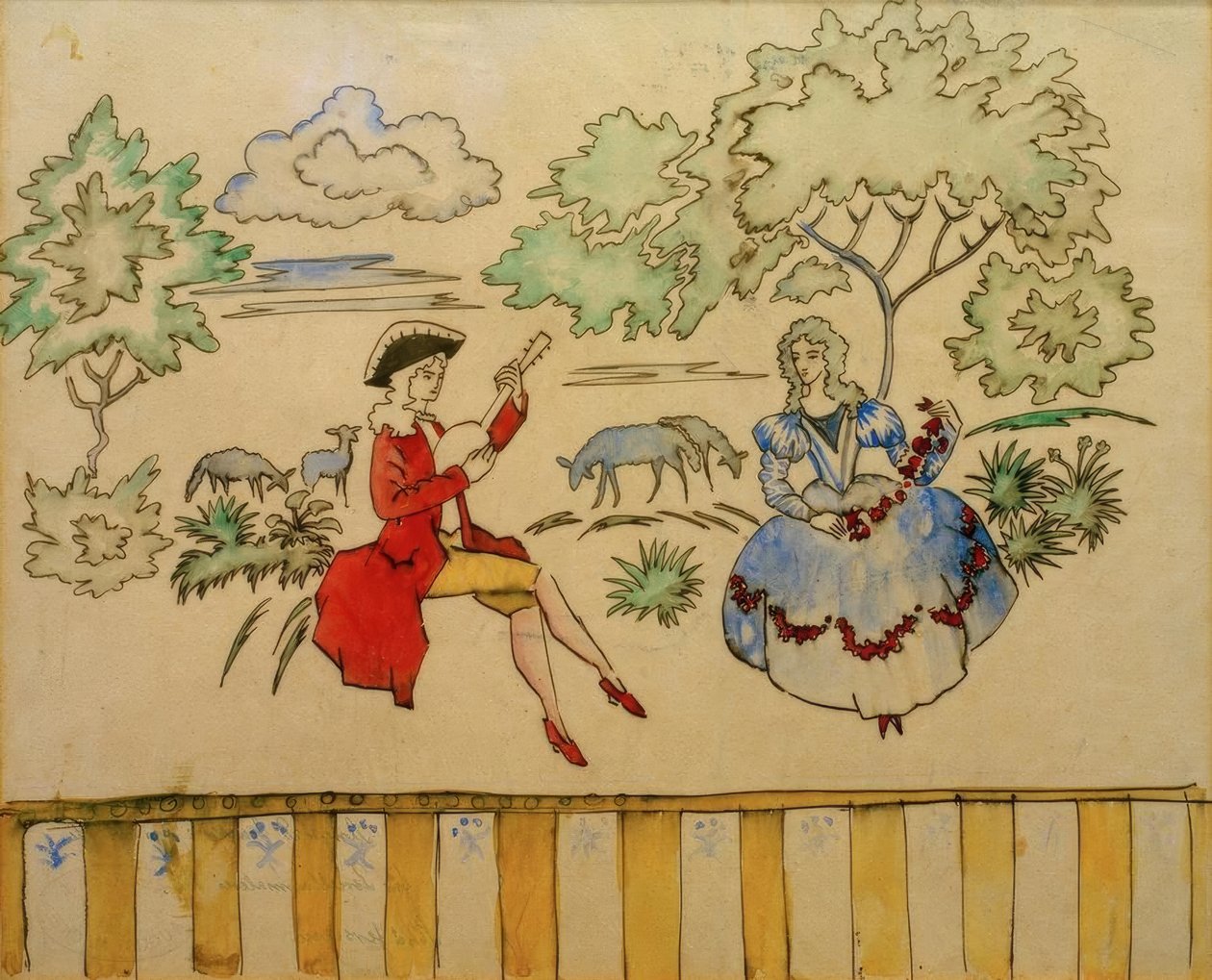 Schäferszene I od August Macke