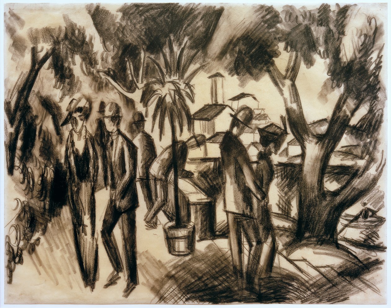 Chodci v parku od August Macke