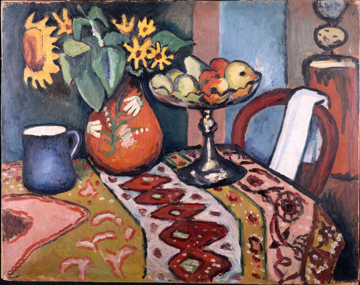 Zátiší se slunečnicemi II, 1911 od August Macke