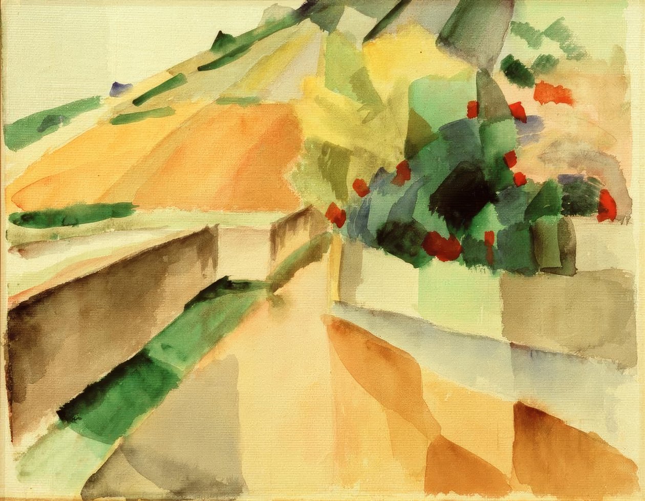 Vinice na jezeře Murten od August Macke