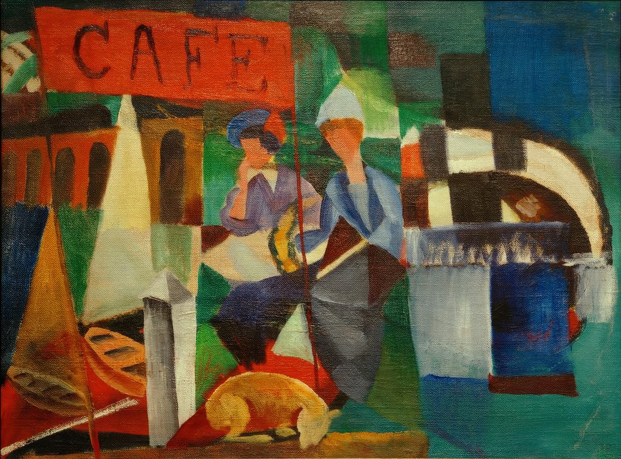 Dvě dámy v kavárně od August Macke