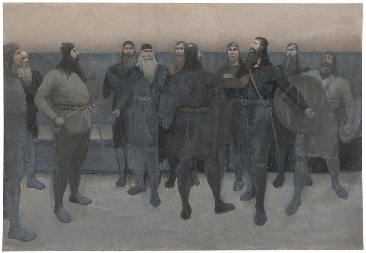 Ilustrace k Njalově sáze od August Malmström