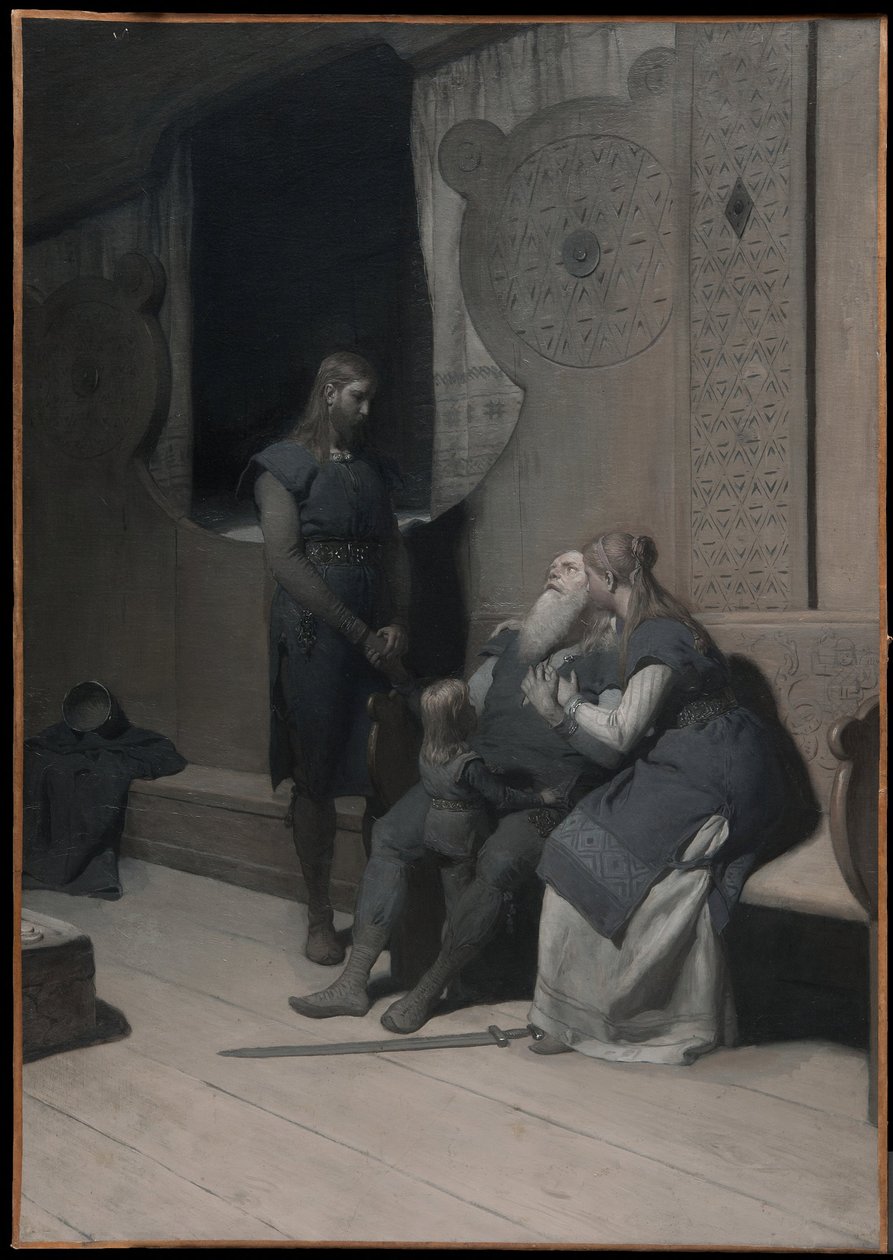 Smrt krále Ringa (z Frithiofovy ságy) od August Malmström