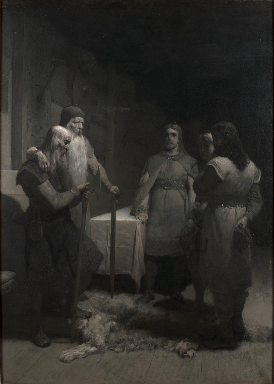 Frithiofova sága: Král Bele a Thorsten Vikingsson, 80. léta 19. století. od August Malmström