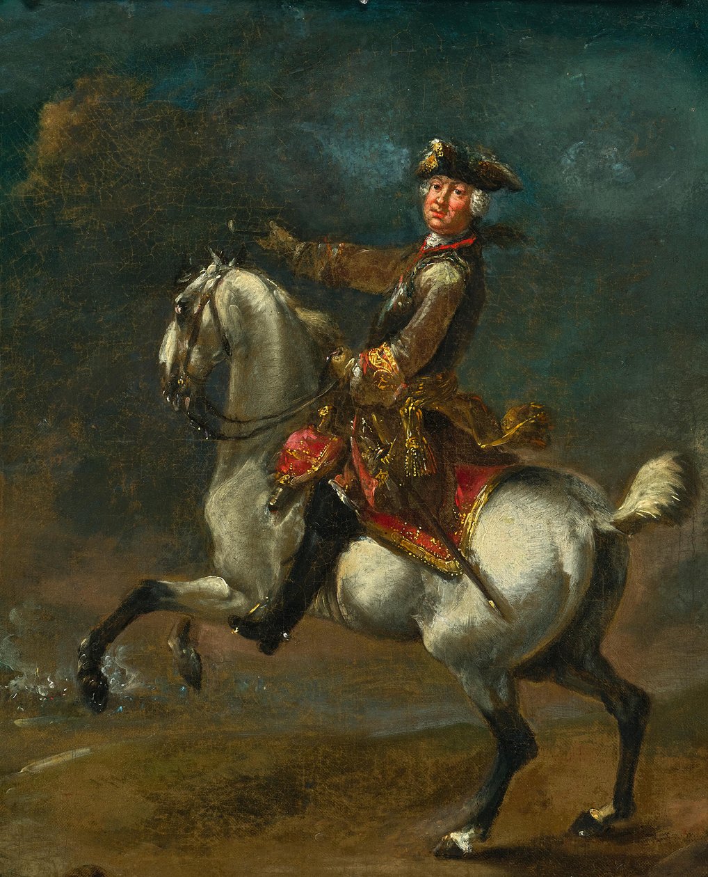 August Querfurt Kníže Karl August Friedrich z Waldecku-Pyrmontu Skica od August Querfurt
