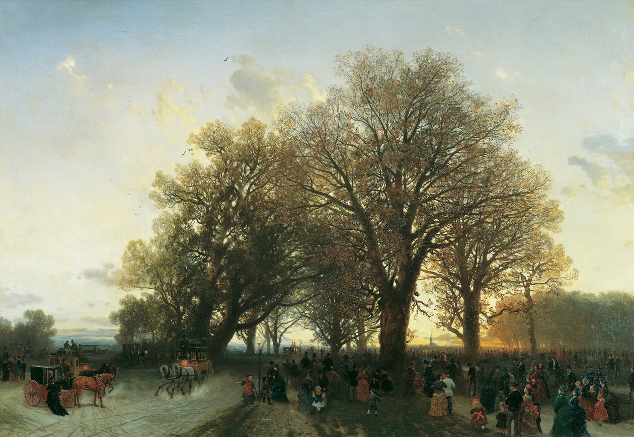 Na cestě domů ze světové výstavy ve vídeňském Prátru v roce 1873 od August Schaeffer von Wienwald