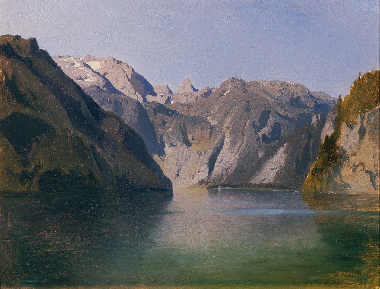 Výhled na Koenigssee od August Schaeffer von Wienwald