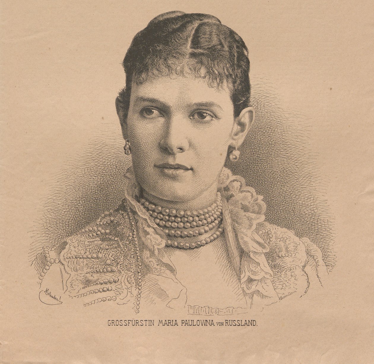 Velkokněžna Maria Pavlovna Ruska 1854-1920, 1882. od August Schubert