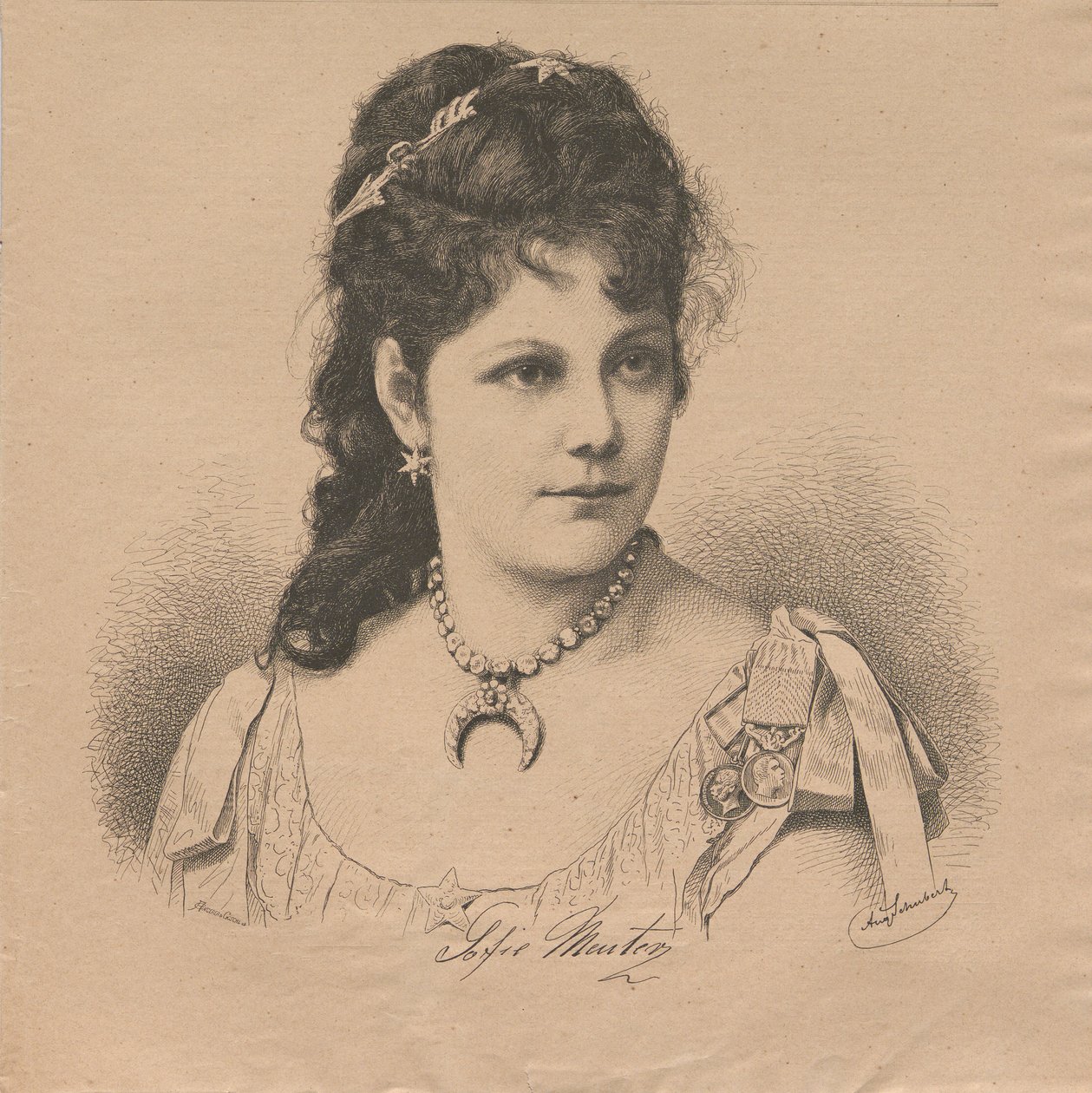 Portrét pianistky a skladatelky Sophie Menterové 1846-1918, 1883. od August Schubert