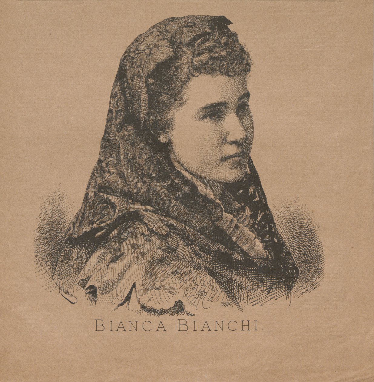 Portrét operní pěvkyně Bianca Bianchi 1855-1947, 1879. od August Schubert