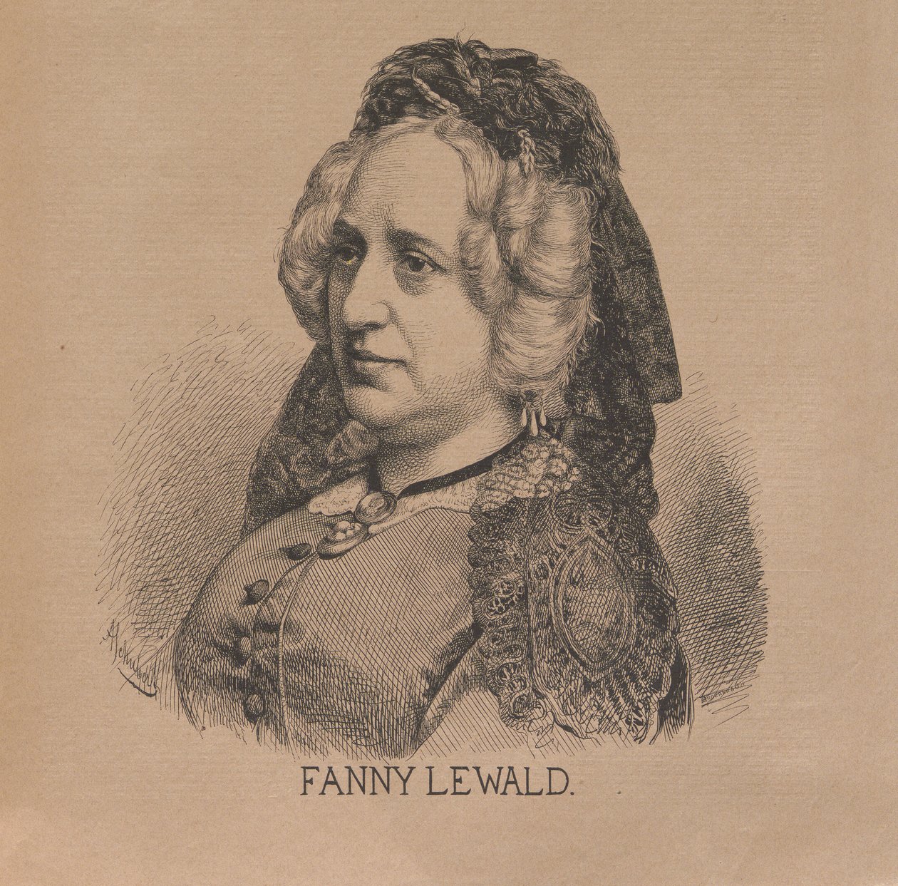 Spisovatelka Fanny Lewald 1811-1889, 1879. od August Schubert