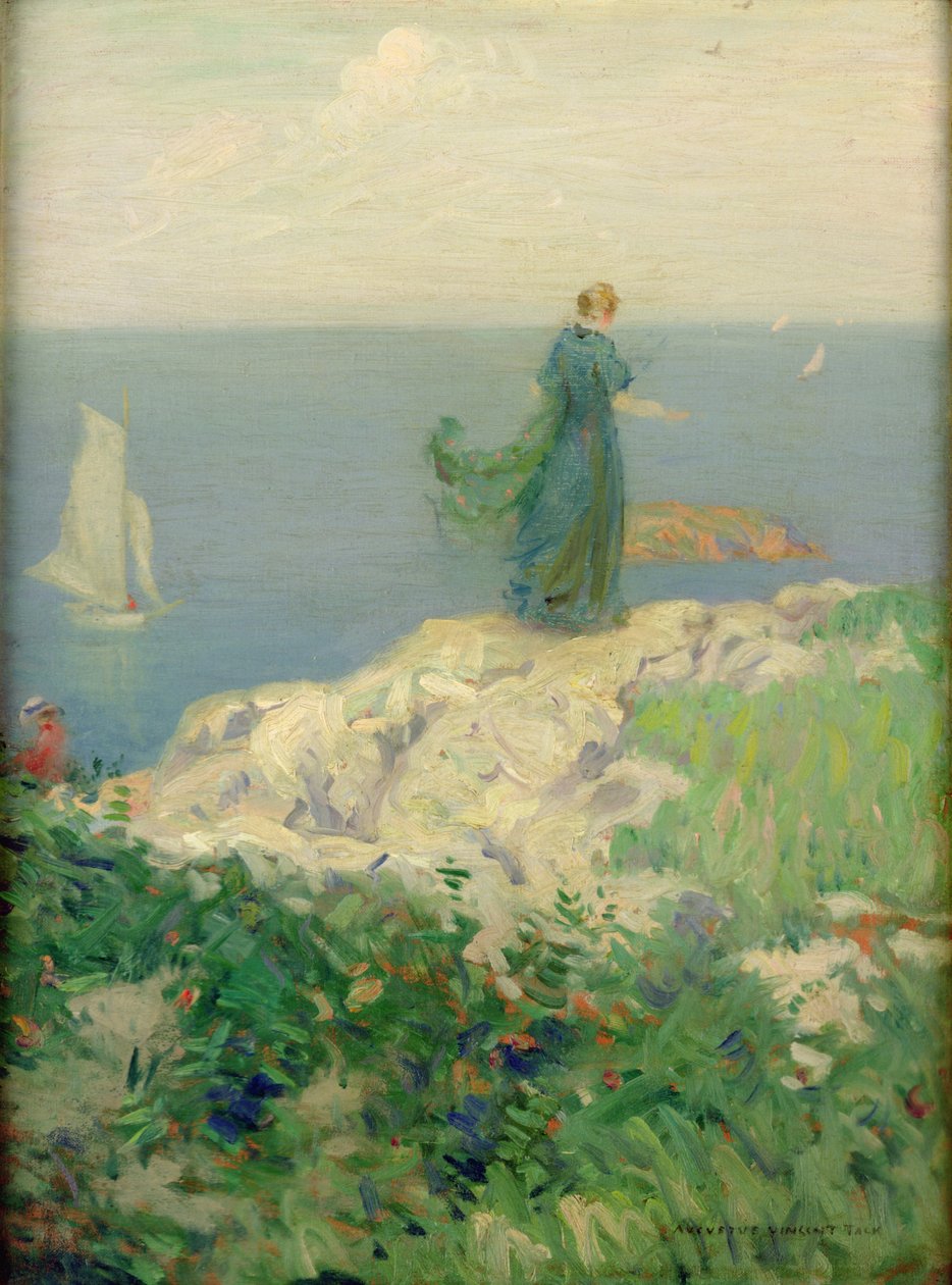 Přímořská scéna (olej na plátně) od August Vincent Tack