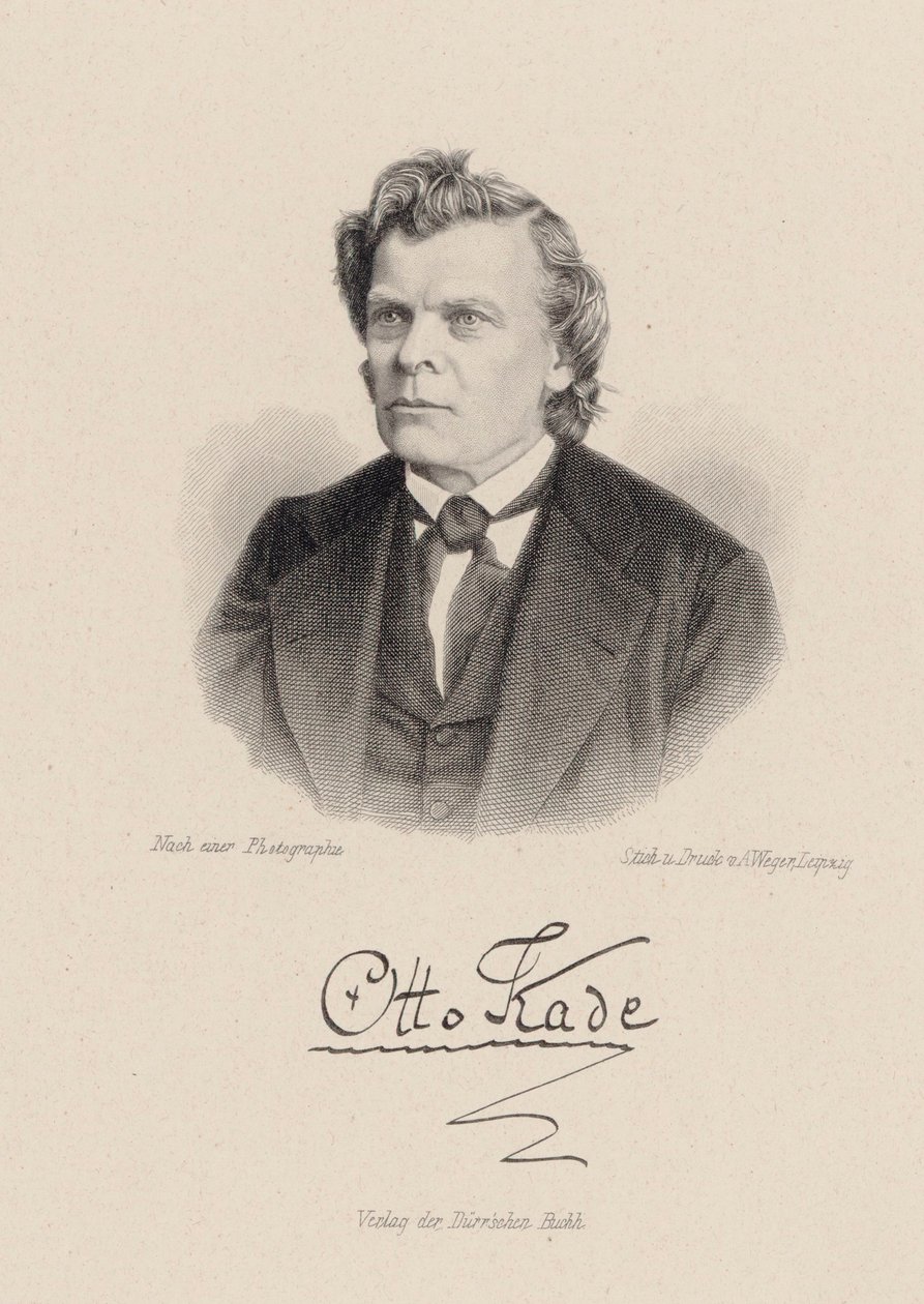 Portrét skladatele Otto Kade 1819-1900. od August Weger