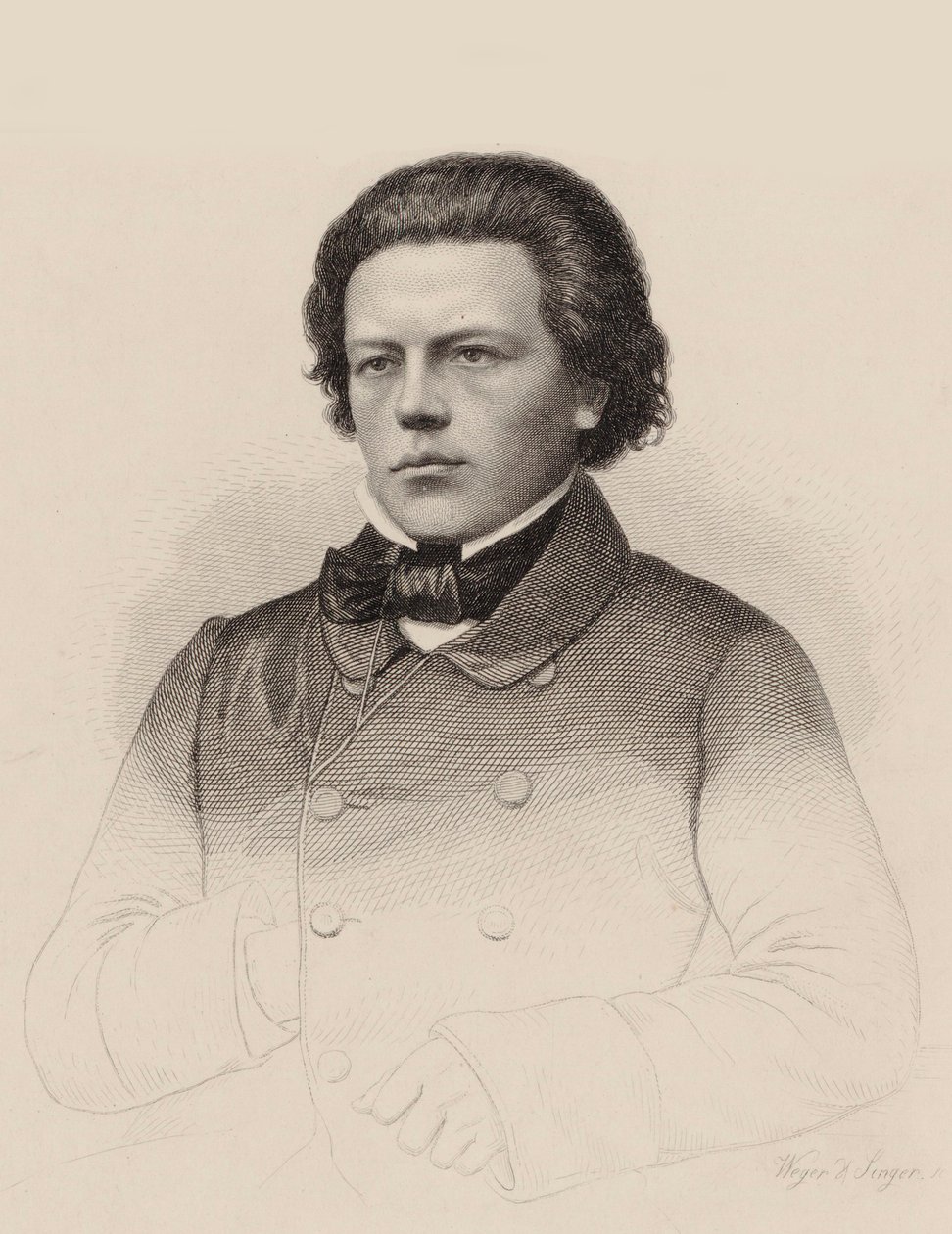 Portrét skladatele Antona Rubinsteina 1829-1894, 1850. od August Weger