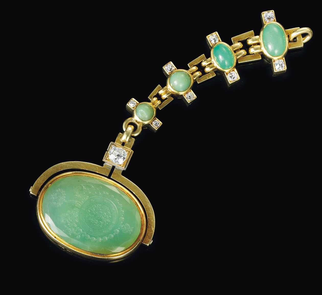 Otočné těsnění s drahokamem od Faberge, kolem roku 1890 od August Wilhelm Holmström