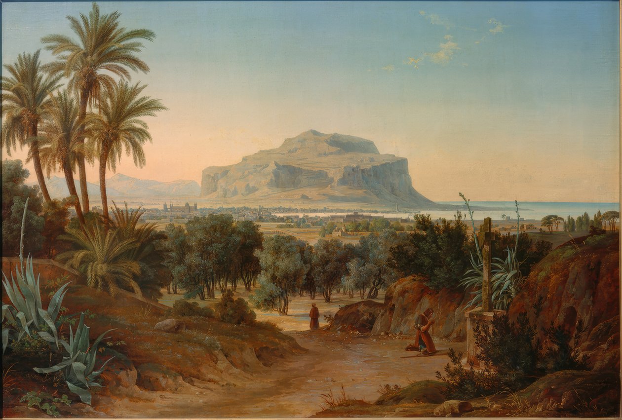Pohled na Palermo a Monte Pellegrino od August Wilhelm Julius Ahlborn