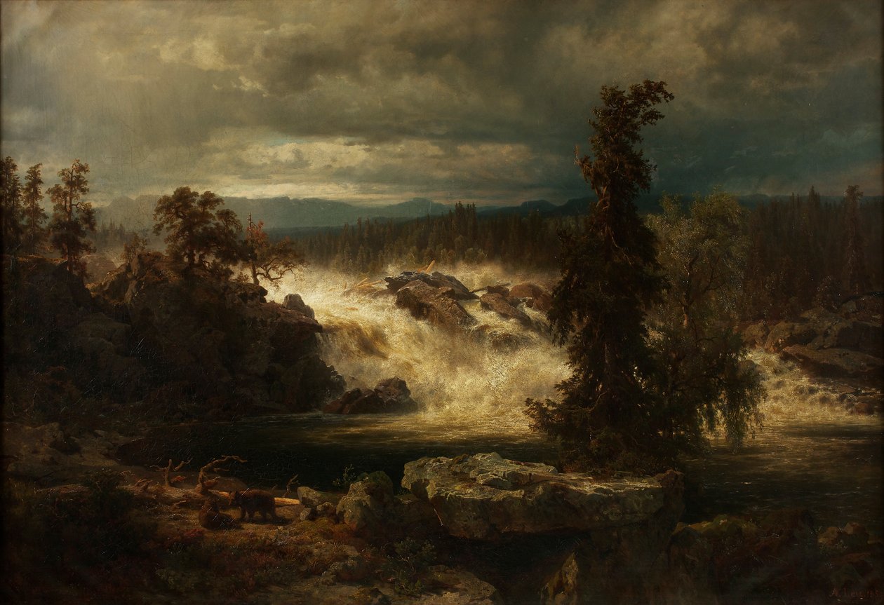 Labour Falls v Kongsbergu v Norsku od August Wilhelm Leu