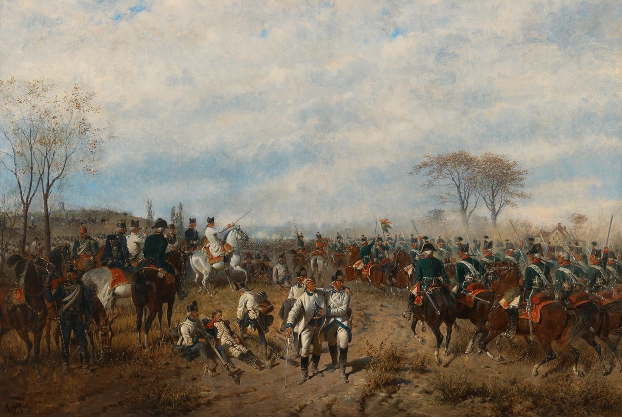 August von Maly Arcivévoda Karl v bitvě u Aldenhovenu od August von Maly