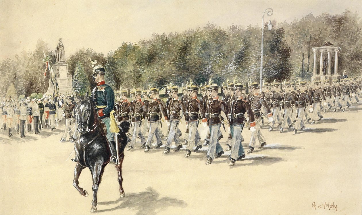 Malý Defilade z Akademického praporu od August von Maly