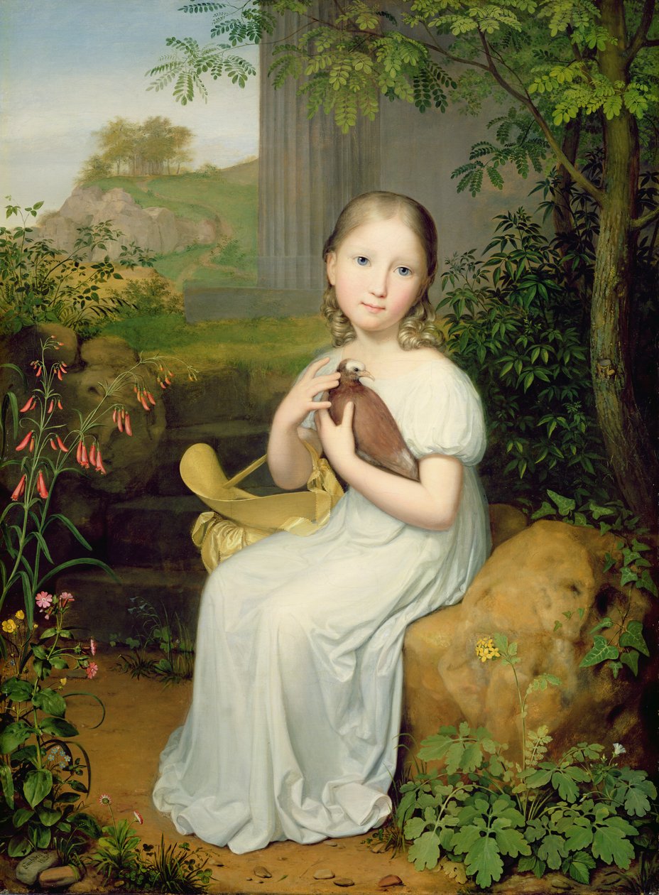 Portrét hraběnky Louise Bose jako dítěte, 1820 od August von der Embde