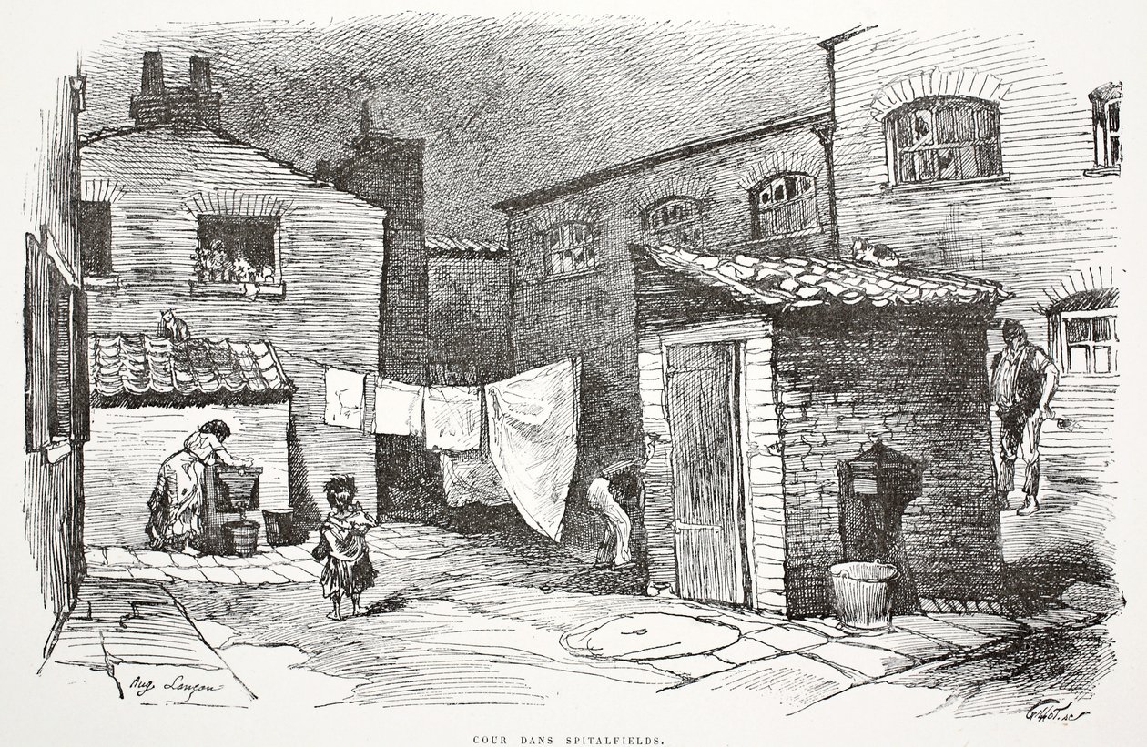 Courtyard in Spitalfields, ilustrace z 