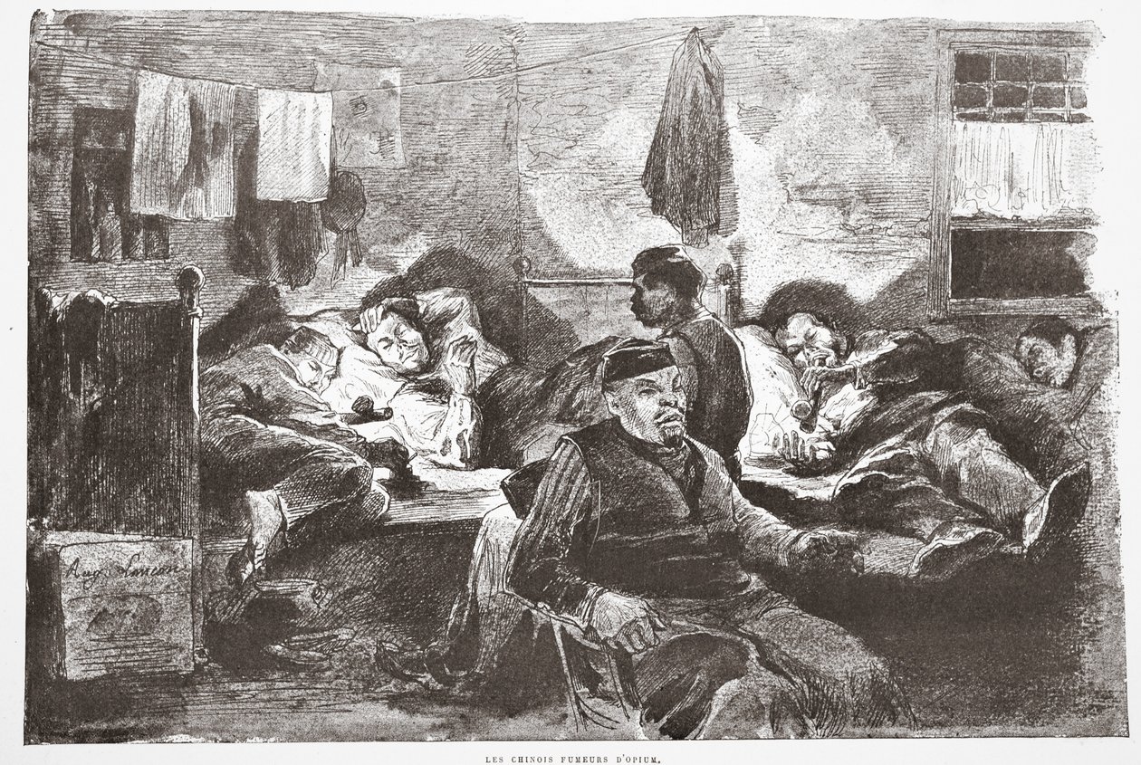 The Chinese Opium Smokers, ilustrace z 