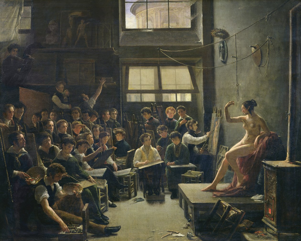 Ateliér barona Antoina Jeana Grose 1771-1835 olej na plátně od Auguste Antoine Masse